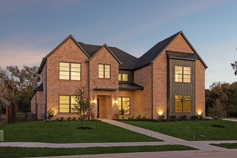 Front exterior of a new home in , Keller, TX, highlighting curb appeal (Image 23).