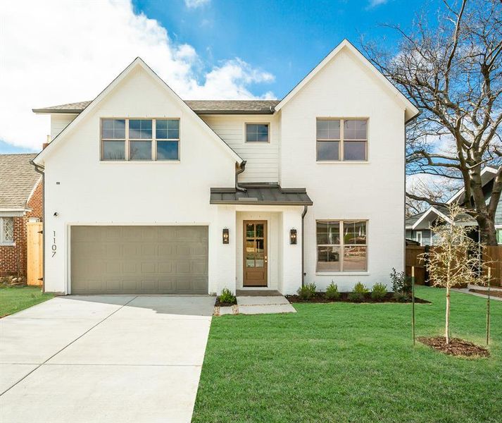 Front exterior of a new home in , Dallas, TX, highlighting curb appeal (Image 1). Front exterior of a new home in , Dallas, TX, highlighting curb appeal (Image 1).