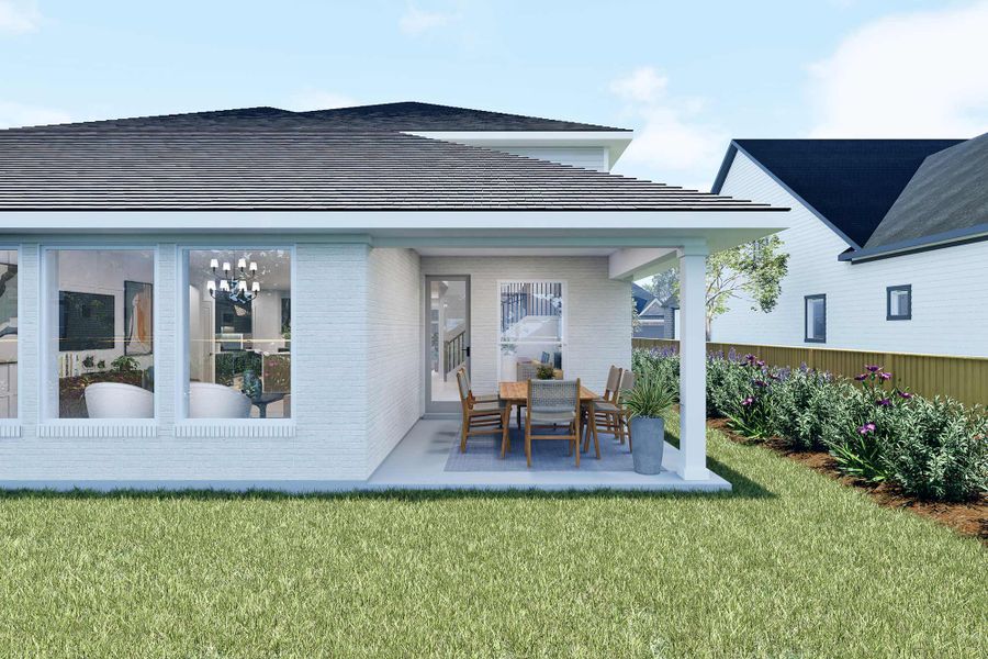 Representative exterior details of a home built from the The Tangley by David Weekley Homes in Beacon Point at Lago Mar - Overlook Collection, Texas City (Image 3).