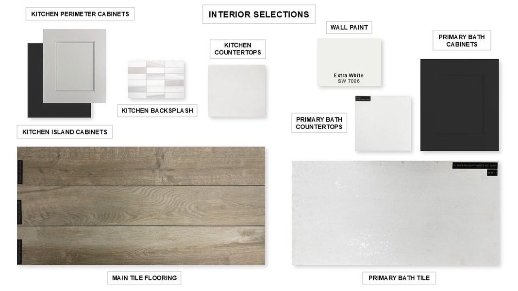 Sample of building materials used in homes in Woodhavyn 50', Magnolia (Image 9).