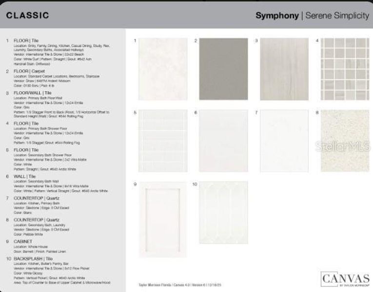 Sample of building materials used in homes in Esplanade at McKinnon Groves, Winter Garden (Image 19).