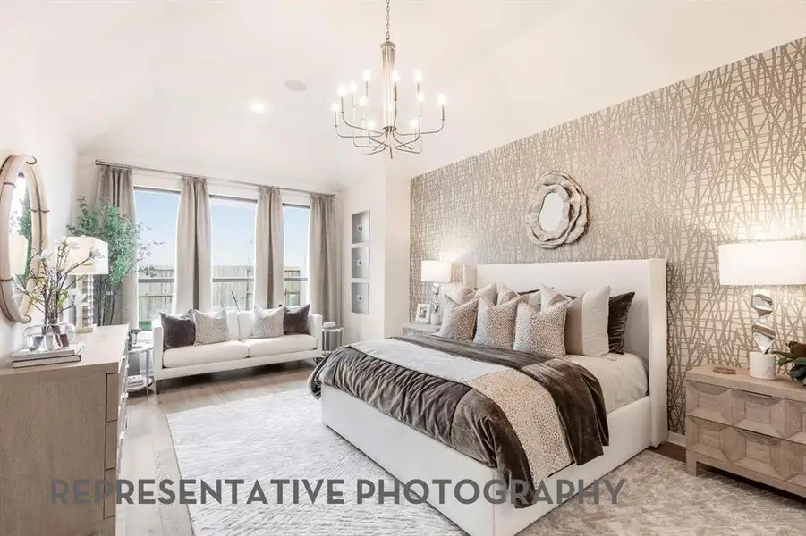 Furnished interior view inside a new home in Furst Ranch, Flower Mound (Image 7). Furnished interior view inside a new home in Furst Ranch, Flower Mound (Image 7).