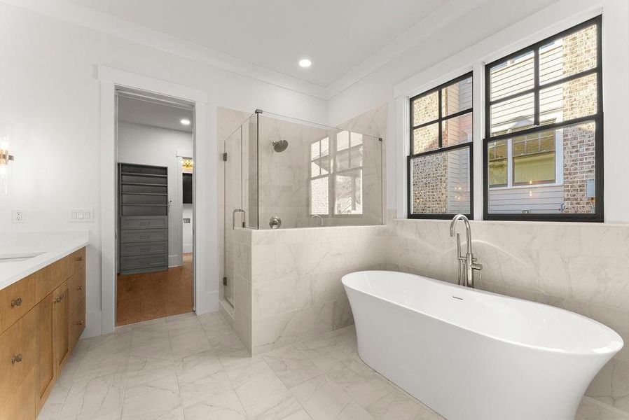 Furnished interior view inside a new home in The Cottages at Keeler Woods, Marietta (Image 9).