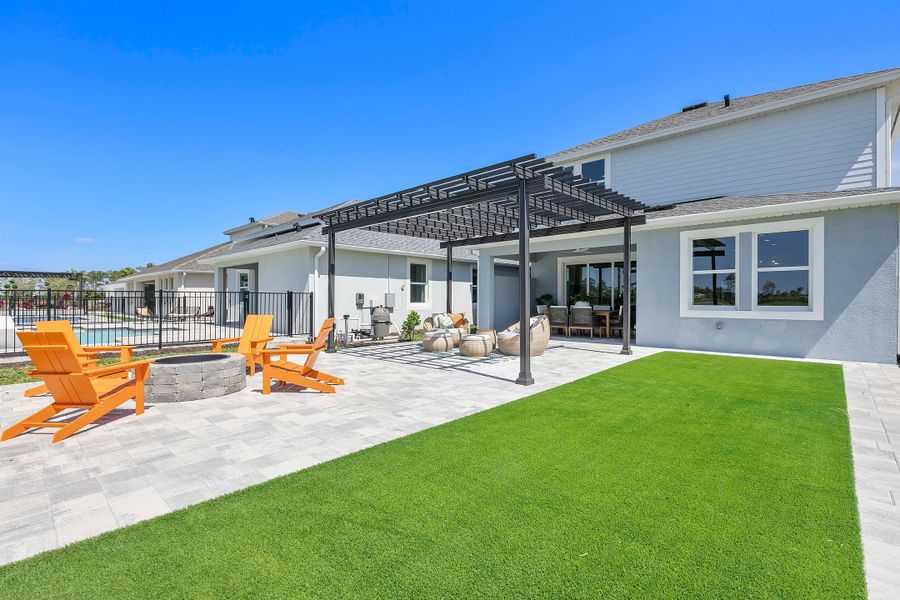 Exterior details and patio area of a home in The Sanctuary – Coastal Collection, Punta Gorda (Image 28).