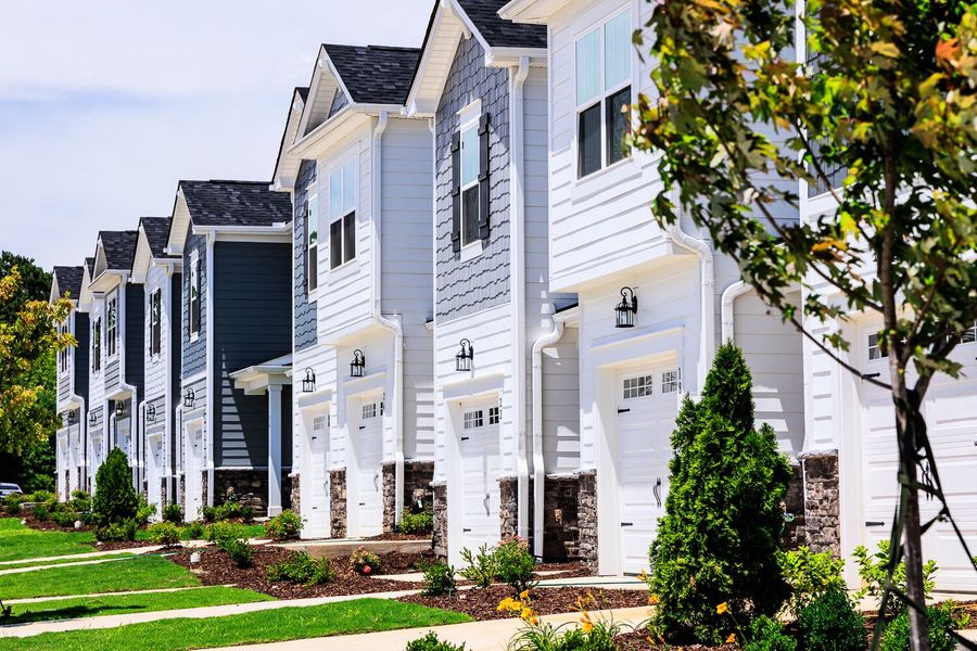 Representative exterior photo of a completed home built from the Aurora by Mattamy Homes in Vaughan Farms, Angier, NC (Image 21).