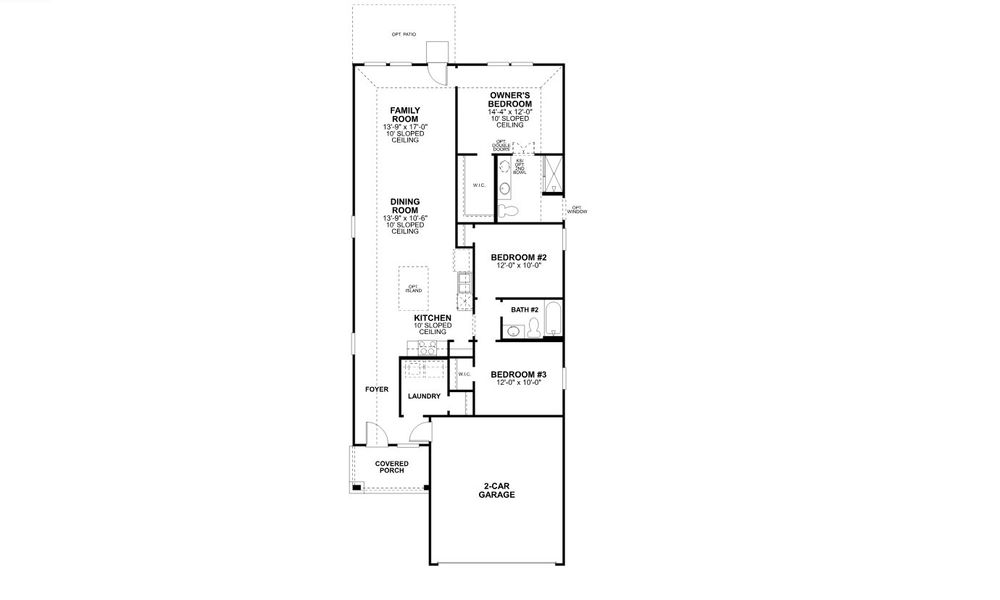 2D floor plan layout for the Azalea - 30' Smart Series by M/I Homes in Lane Ranch, Sanger, TX (Image 3). 2D floor plan layout for the Azalea - 30' Smart Series by M/I Homes in Lane Ranch, Sanger, TX (Image 3).