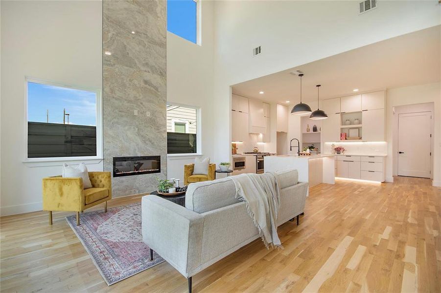 Furnished interior view inside a new home in , Dallas (Image 10).