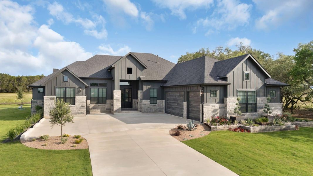 Representative exterior photo of a completed home built from the Montana by Chesmar Homes in Feathergrass, Florence, TX (Image 9).