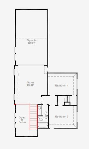 2D floor plan layout of this home in Candela, Richmond, TX (Image 3).