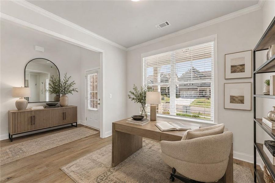 Furnished interior view inside a new home in Clark Farms, Flowery Branch (Image 14).