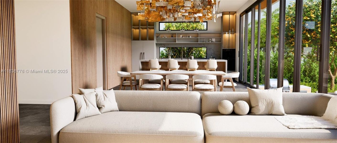 Furnished interior view inside a new home in , Miami Beach (Image 13). Furnished interior view inside a new home in , Miami Beach (Image 13).