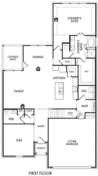 2D floor plan layout of this home in Mercer Meadows, Royse City, TX (Image 3). 2D floor plan layout of this home in Mercer Meadows, Royse City, TX (Image 3).