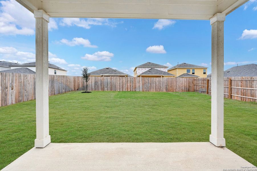 Exterior details and patio area of a home in Winding Brook, San Antonio (Image 3).