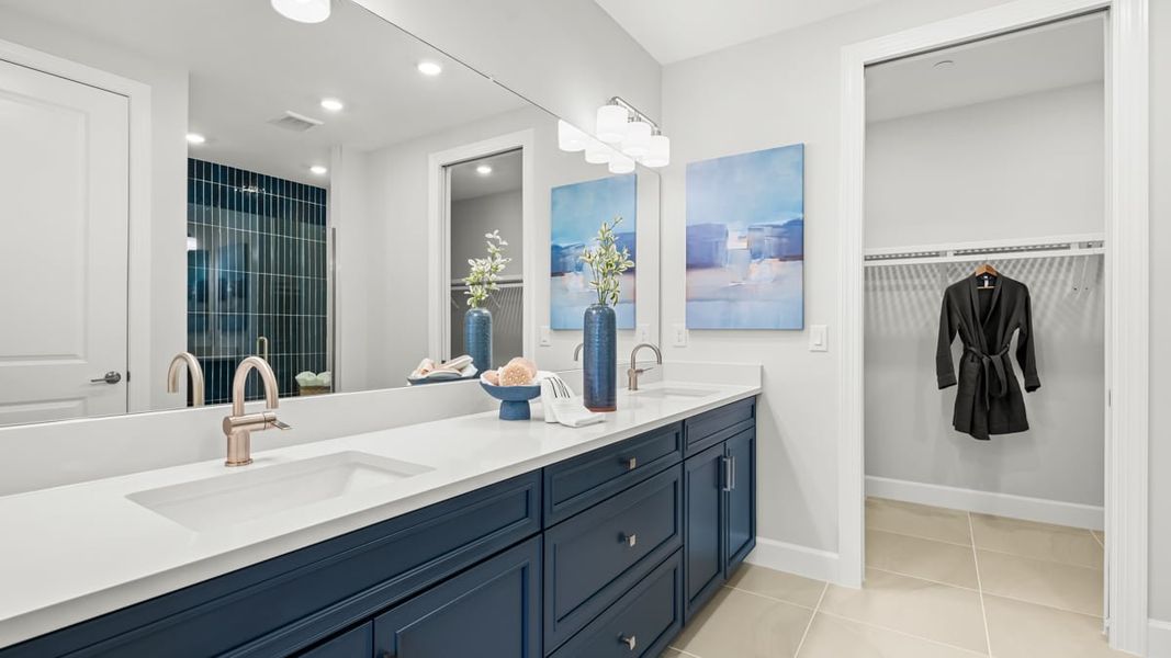 Representative furnished interior of a home built from the Vitale by Taylor Morrison in Esplanade by the Islands Coach Homes, Naples (Image 13).