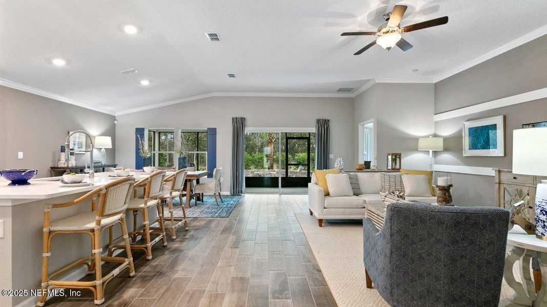 Furnished interior view inside a new home in American Village, Palm Coast (Image 24).
