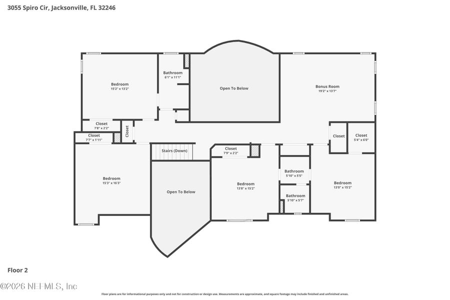 2D floor plan layout of this home in Tamaya, Jacksonville, FL (Image 5).
