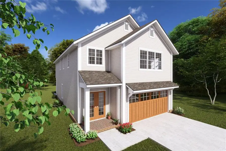 Front exterior of a new home in , Forest Park, GA, highlighting curb appeal (Image 1). Front exterior of a new home in , Forest Park, GA, highlighting curb appeal (Image 1).