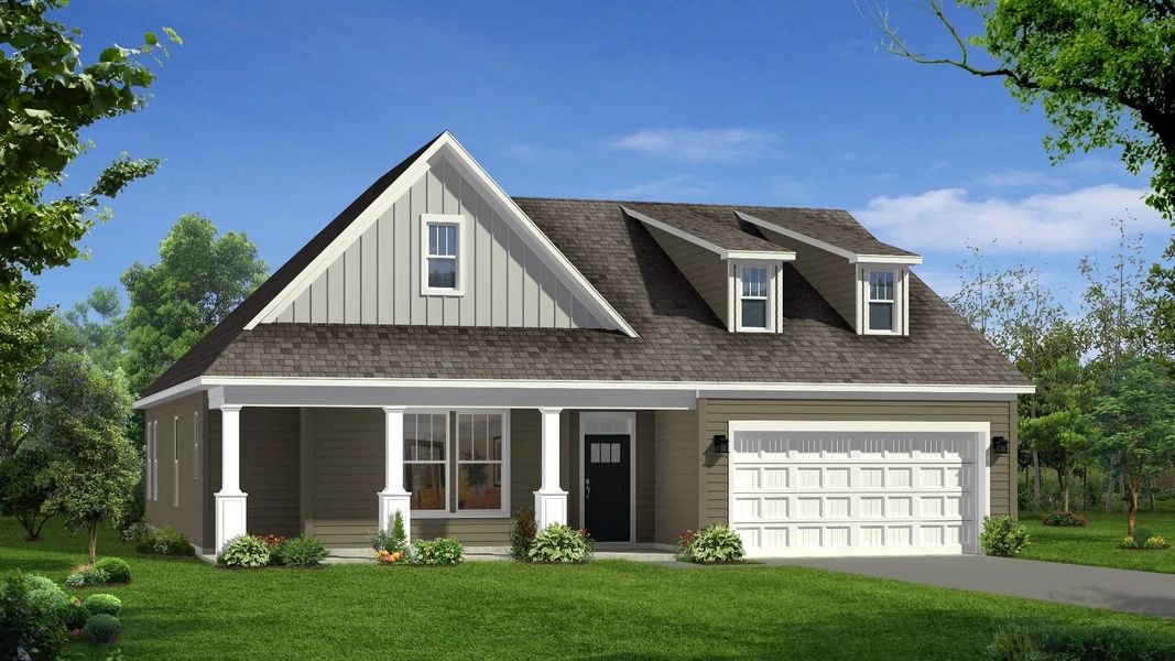 Representative exterior photo of a completed home built from the Wakefield by DRB Homes in Pinebrook, Woodruff, SC (Image 18). Representative exterior photo of a completed home built from the Wakefield by DRB Homes in Pinebrook, Woodruff, SC (Image 18).