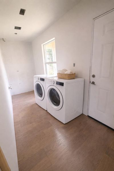 Washer / dryer room ( virtually staged)