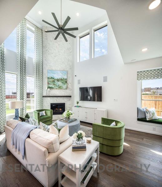 Furnished interior view inside a new home in , Cypress (Image 9).