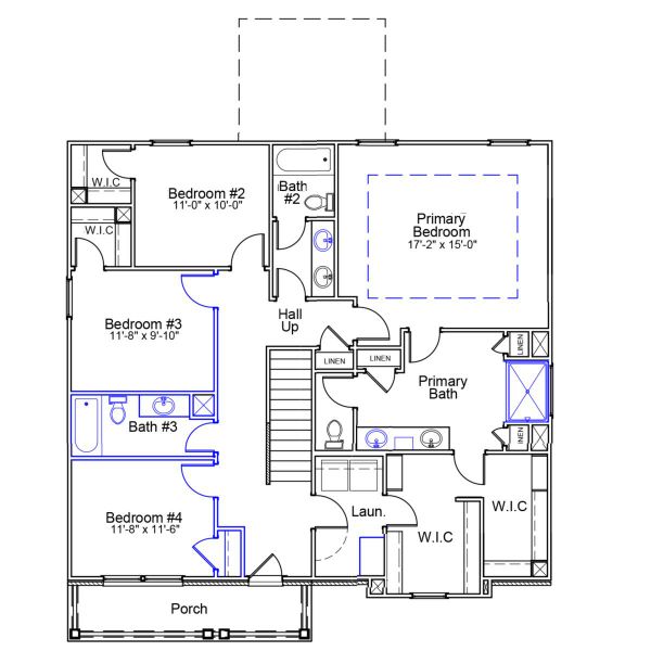 2D floor plan layout of this home in Lilah Grove, Summerfield, NC (Image 3).