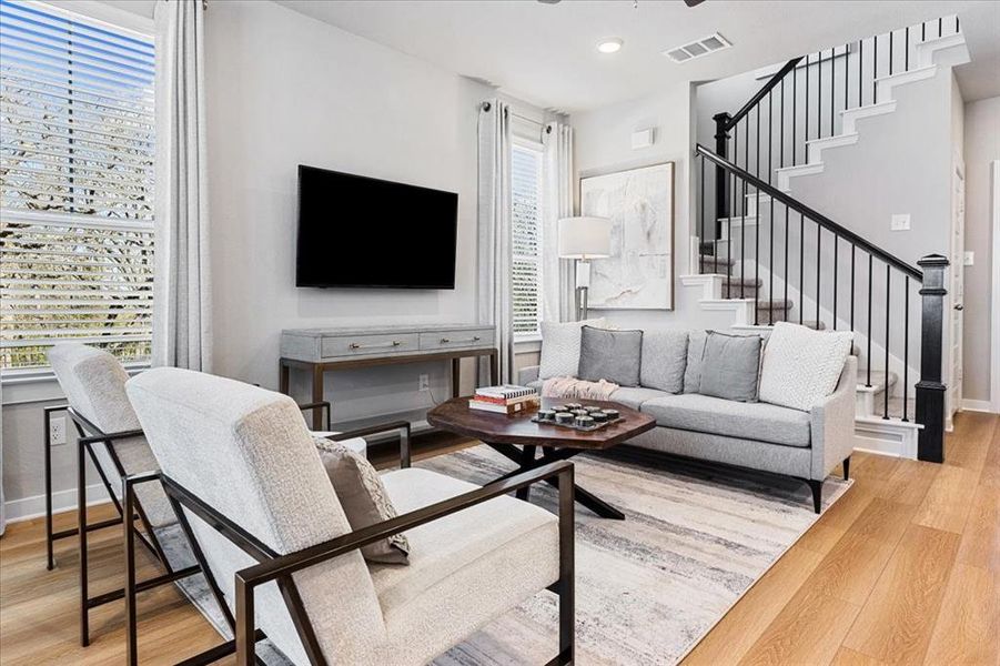 Furnished interior view inside a new home in Mockingbird Estates Townhomes, Fort Worth (Image 10).