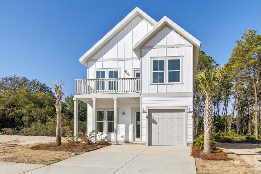 Representative exterior photo of a completed home built from the Pearl by Brock Built in Nautilus Pointe, Inlet Beach, FL (Image 27).