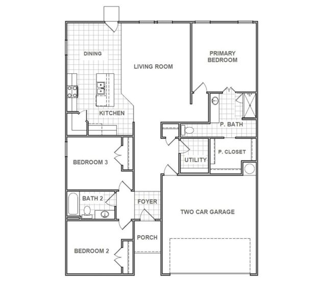 2D floor plan layout of this home in Colony at Pinehurst, Pinehurst, TX (Image 2). 2D floor plan layout of this home in Colony at Pinehurst, Pinehurst, TX (Image 2).