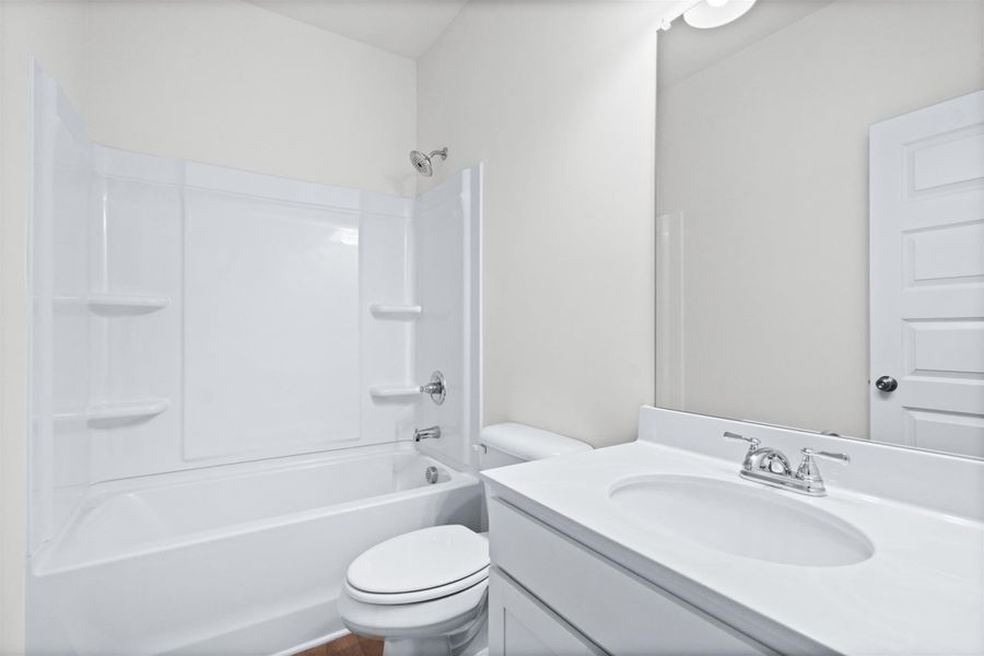 The Dove- Hall Bath. Home under construction, photo used for illustrative purposes only, colors and options will vary.