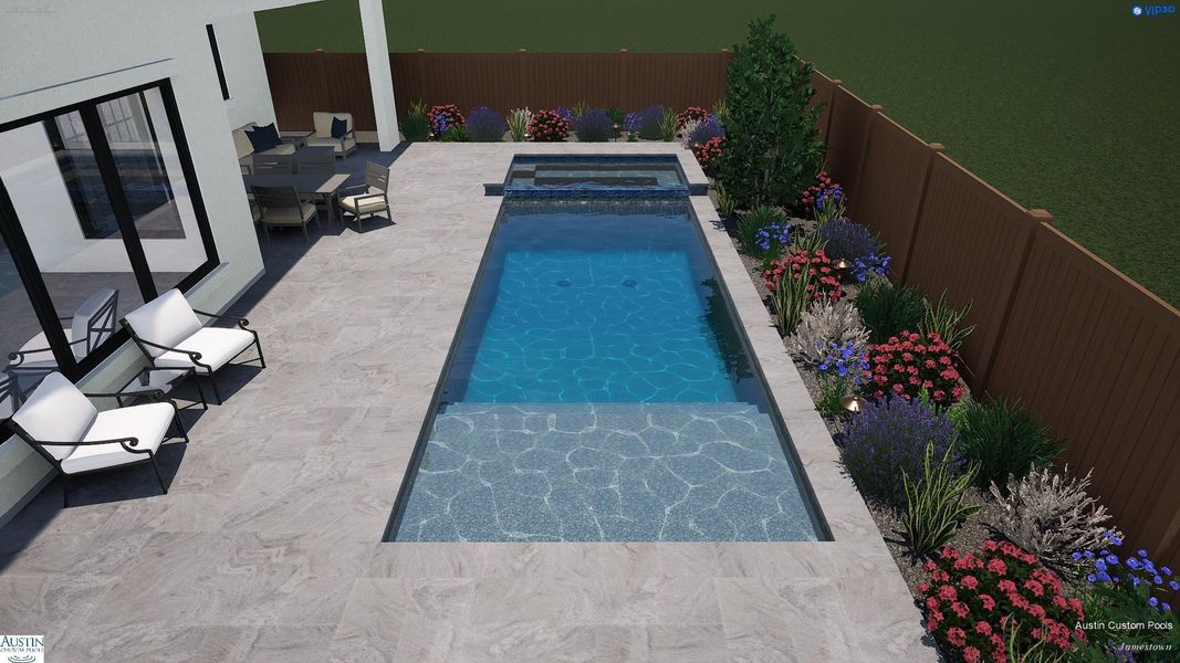 Pool rendition of possible pool you could have (Pool not included in the list price.)