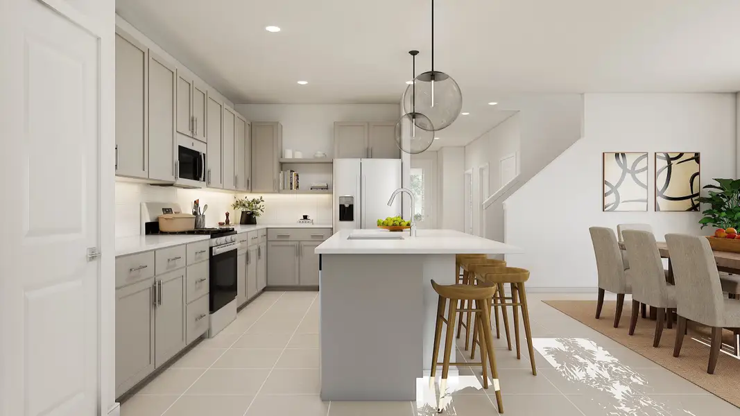 Kitchen with undercabinet lighting Kitchen with undercabinet lighting