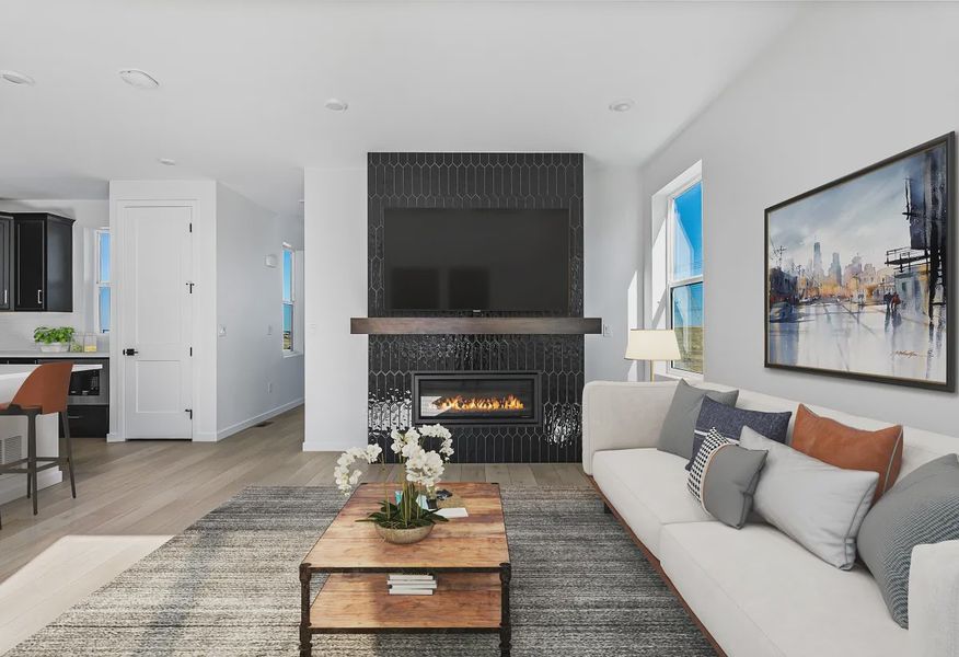 Homesite 43 Great Room - Virtually Staged - 2 of 8 Homesite 43 Great Room - Virtually Staged - 2 of 8