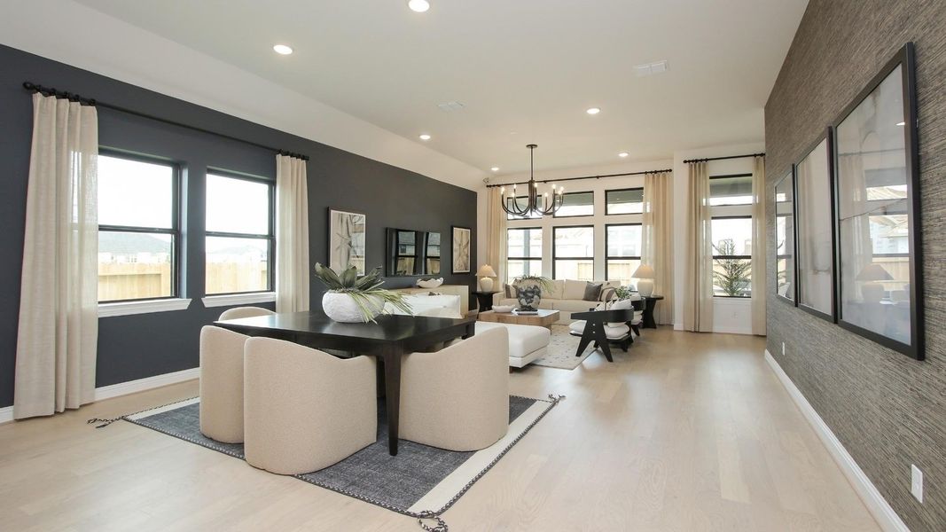 Model home photos of similar floorplans, not pictures of actual home.