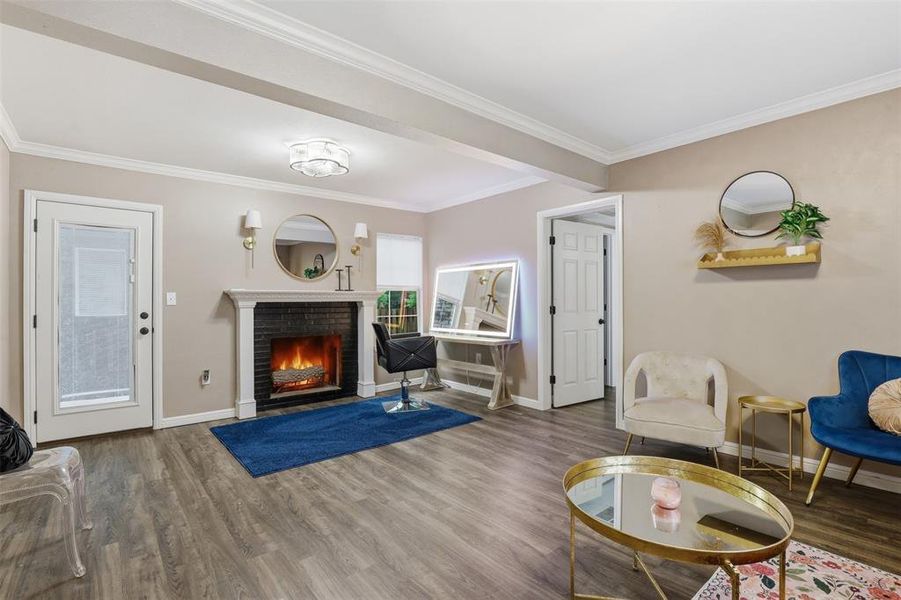 Showing second living space. With gas fireplace. Showing second living space. With gas fireplace.