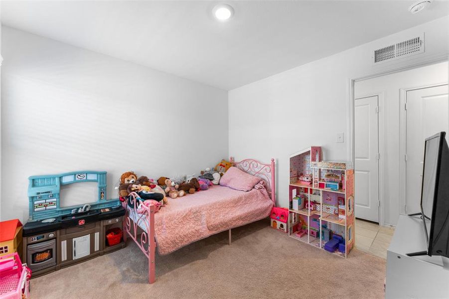 Bedroom with light colored carpet Bedroom with light colored carpet