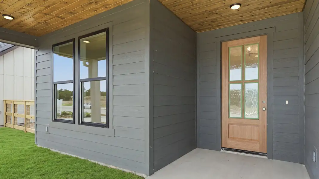 Exterior details and patio area of a home in Lakeside at Millican Reserve, College Station (Image 3).