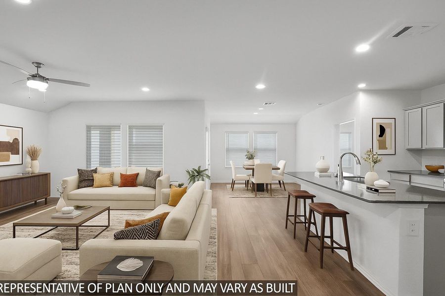 Furnished interior view inside a new home in Sunterra, Katy (Image 3).