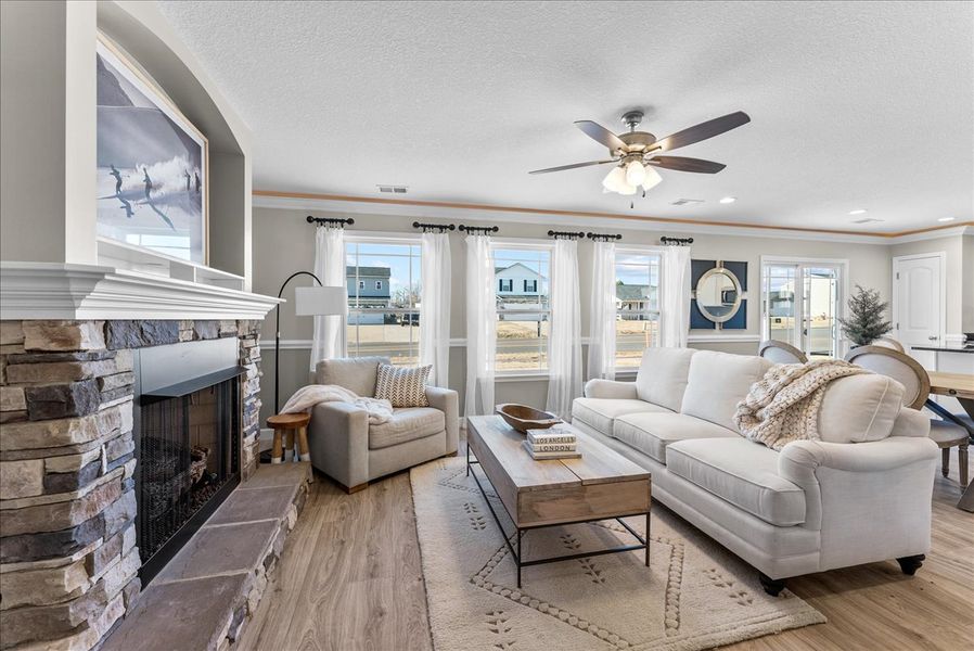 Representative furnished interior of a home built from the Sumter by Enchanted Homes in Lonesome Dove, San Antonio (Image 18).