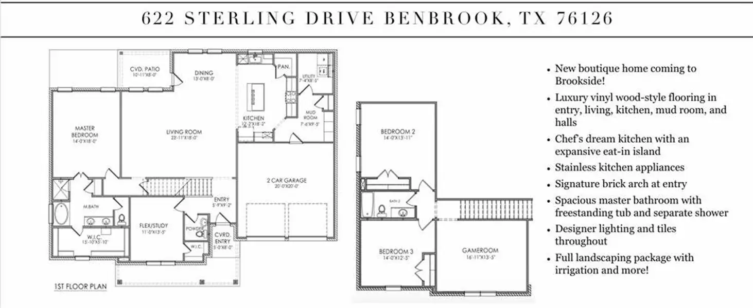 2D floor plan layout of this home in , Benbrook, TX (Image 4).