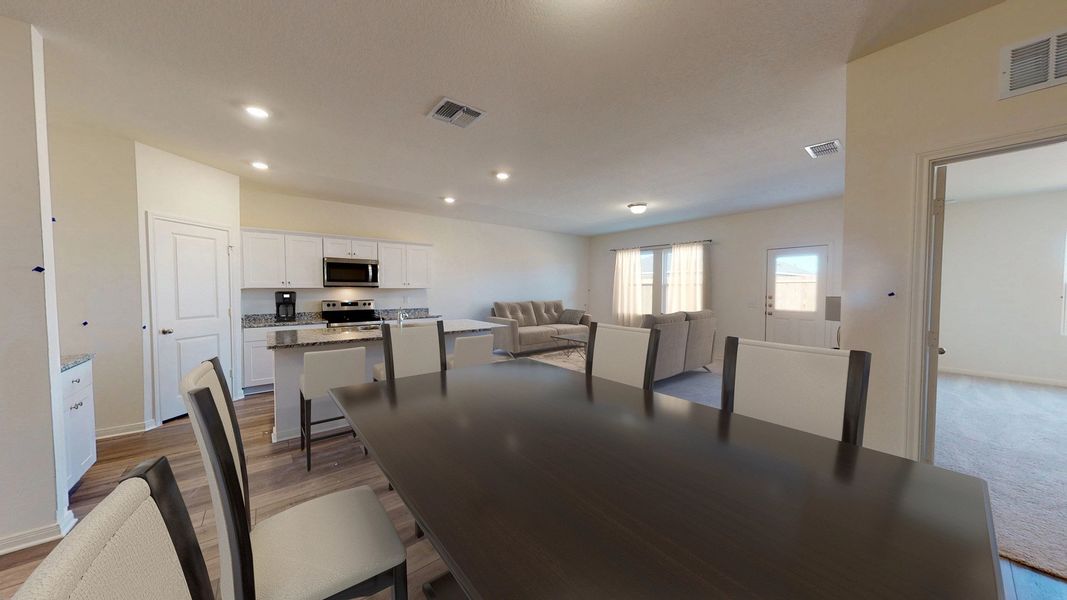 Representative furnished interior of a home built from the Moonbeam by Starlight Homes in Willow Springs, Creedmoor (Image 5).
