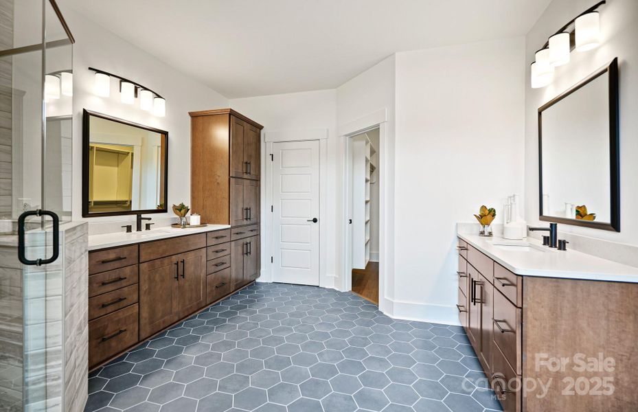 Gorgeous Spa Bath with Abundant Storage. Representative Photo