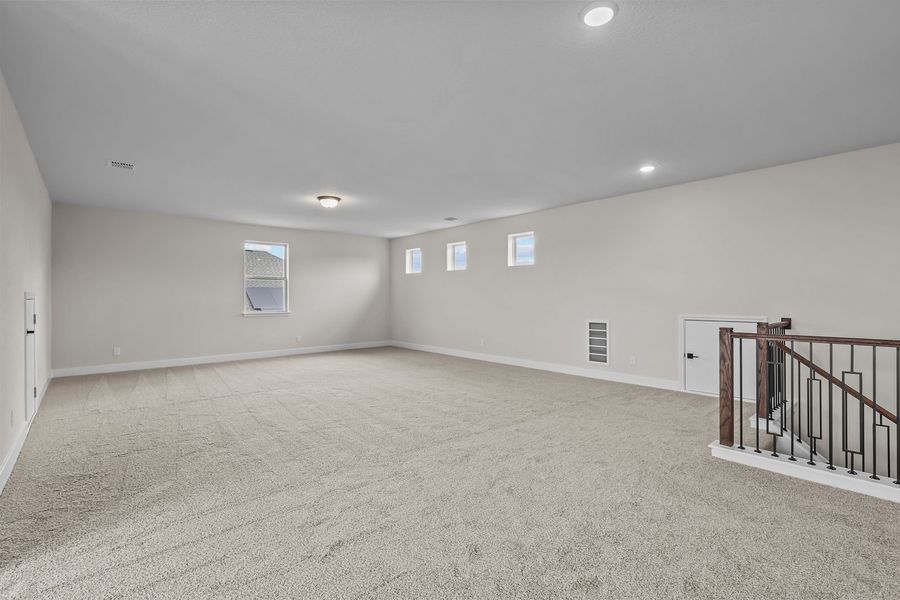 Representative unfurnished interior of a home built from the The Belmont G w/ 3-Car Garage by Davidson Homes LLC in Potranco Oaks, Castroville (Image 25). Representative unfurnished interior of a home built from the The Belmont G w/ 3-Car Garage by Davidson Homes LLC in Potranco Oaks, Castroville (Image 25).