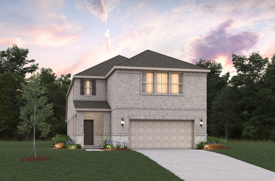 Representative exterior photo of a completed home built from the Sage by Beazer Homes in Churchill: Fields 40', Anna, TX (Image 9). Representative exterior photo of a completed home built from the Sage by Beazer Homes in Churchill: Fields 40', Anna, TX (Image 9).