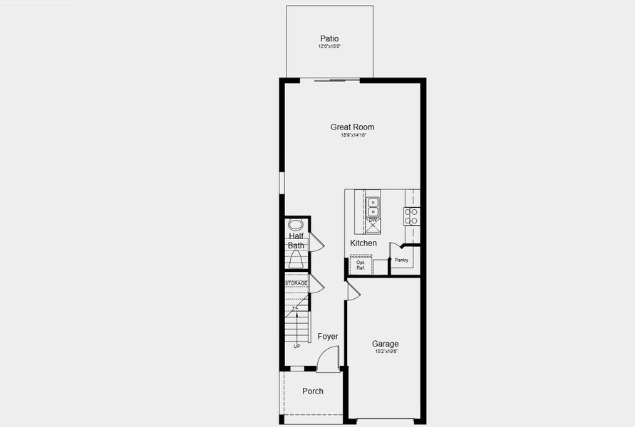 2D floor plan layout for the Marigold by Taylor Morrison in The Towns at Skye Ranch, Sarasota, FL (Image 6). 2D floor plan layout for the Marigold by Taylor Morrison in The Towns at Skye Ranch, Sarasota, FL (Image 6).