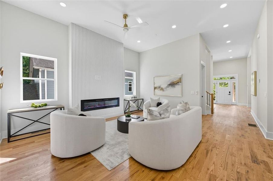 Furnished interior view inside a new home in , Atlanta (Image 9). Furnished interior view inside a new home in , Atlanta (Image 9).