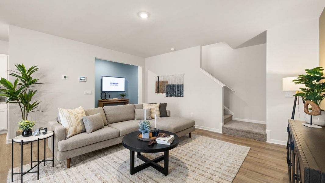 Representative furnished interior of a home built from the Sudbury 24' Townhome by D.R. Horton in Oconee Overlook Townhomes, Gainesville (Image 15).