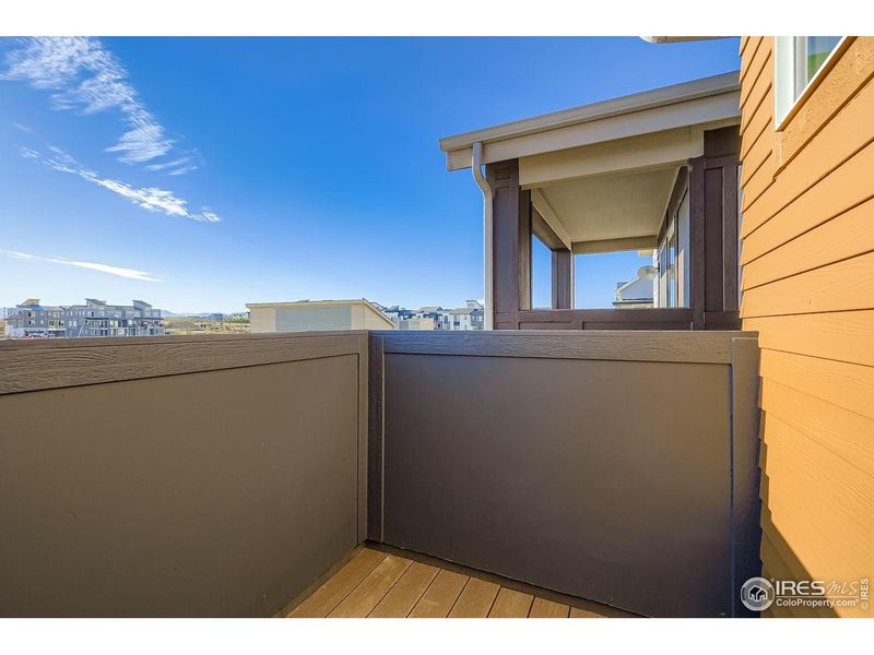 Exterior details and patio area of a home in Baseline, Broomfield (Image 24).