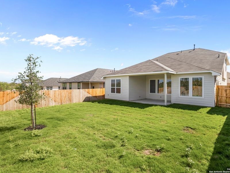 Exterior details and patio area of a home in Horizon Pointe, Converse (Image 23). Exterior details and patio area of a home in Horizon Pointe, Converse (Image 23).