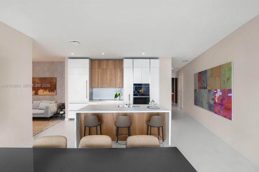 Furnished interior view inside a new home in , Miami (Image 15).