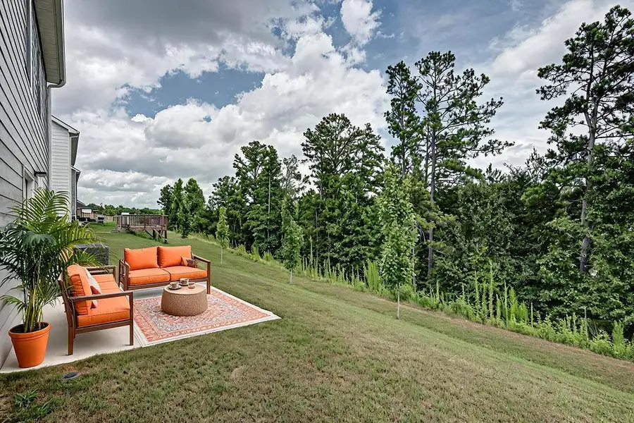 Exterior details and patio area of a home in Cedar Ridge - Locust Grove Station, Locust Grove (Image 4).